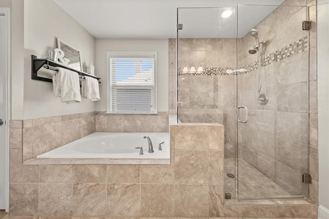 337 Spotted Ridge Cir, Woodstock, GA 30188 - full bathroom with a garden tub and a shower stall
