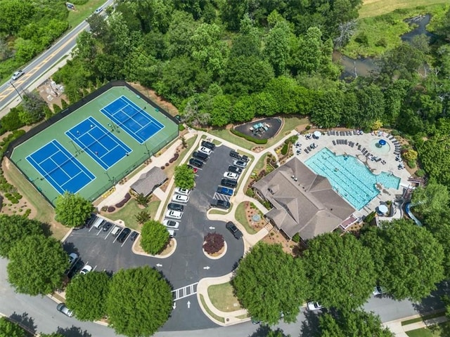 337 Spotted Ridge Cir, Woodstock, GA 30188 - bird's eye view of a pool area