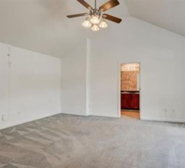 6684 Crane Ave, Fairburn, GA 30213 - bonus room featuring vaulted ceiling, ceiling fan, and carpet flooring