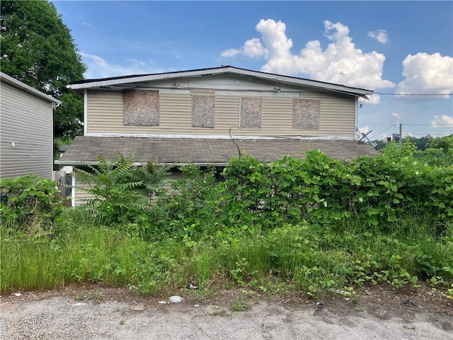view of rear view of property