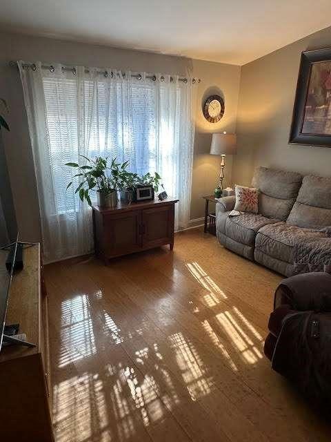 living area featuring wood finished floors