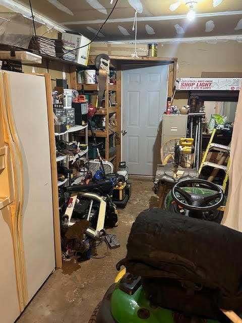 view of storage area