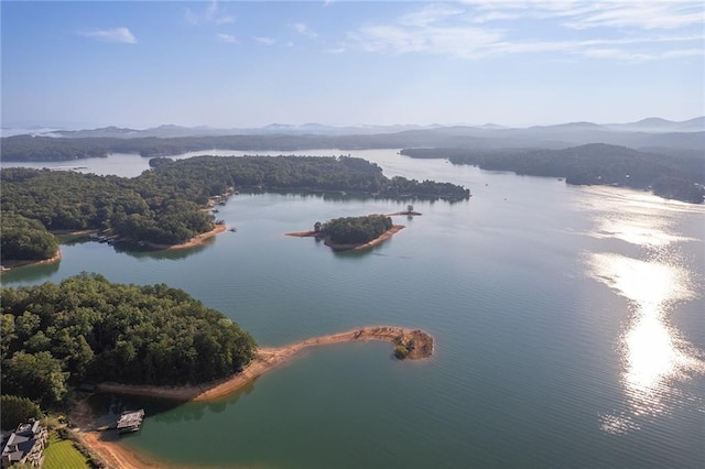 property view of water with a mountain view