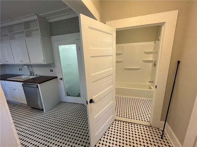 interior space featuring a sink