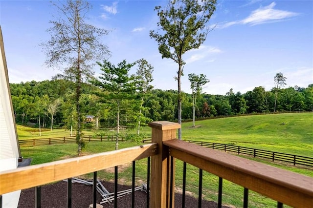 balcony with a rural view