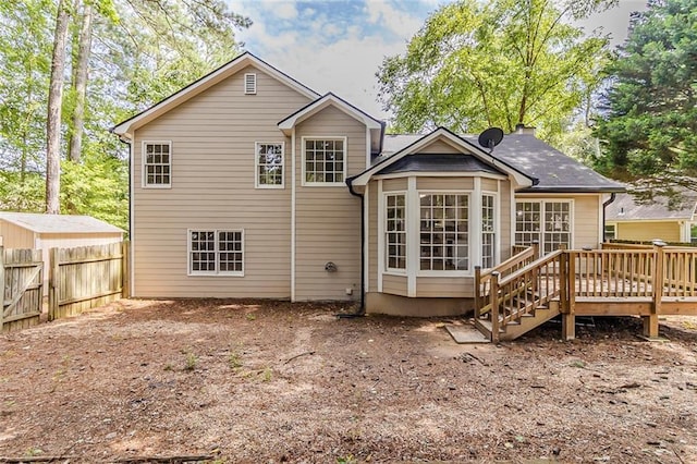 3614 Spring Leaf Ln, Acworth, GA 30101 - rear view of house featuring a deck