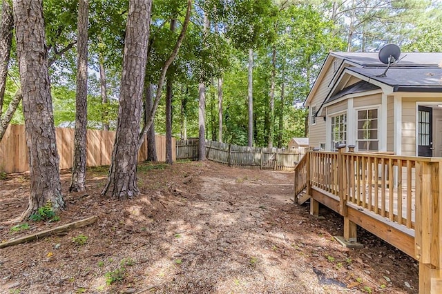 3614 Spring Leaf Ln, Acworth, GA 30101 - fenced backyard featuring a wooden deck