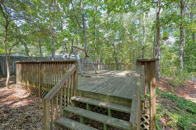 view of wooden deck