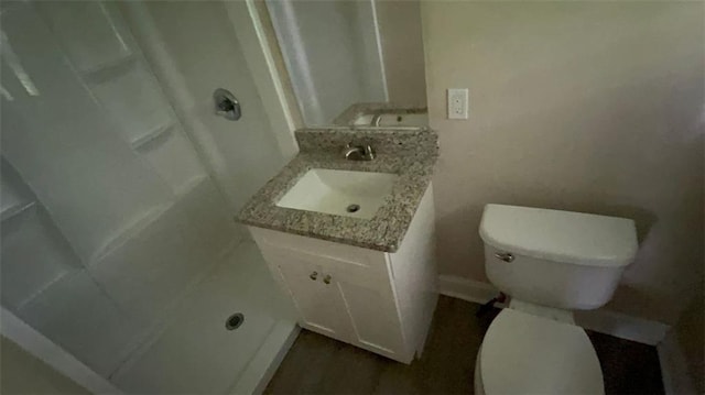5924 Central Church Rd, Douglasville, GA 30135 - bathroom featuring vanity, toilet, and a shower
