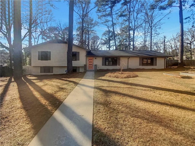 view of split level home