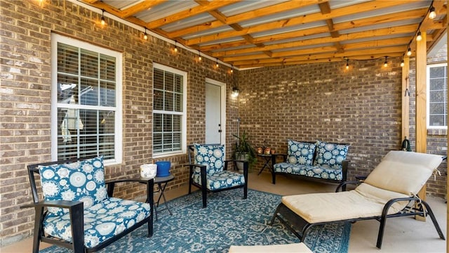 view of patio with an outdoor hangout area