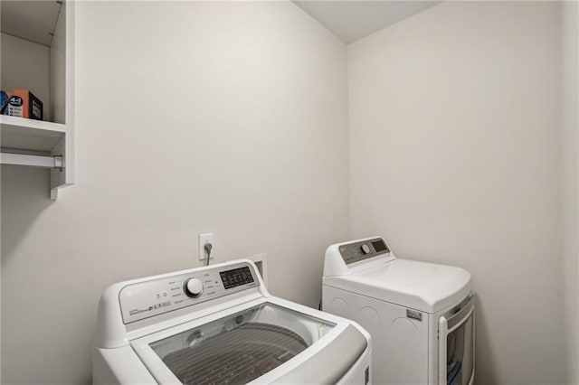 laundry room with separate washer and dryer