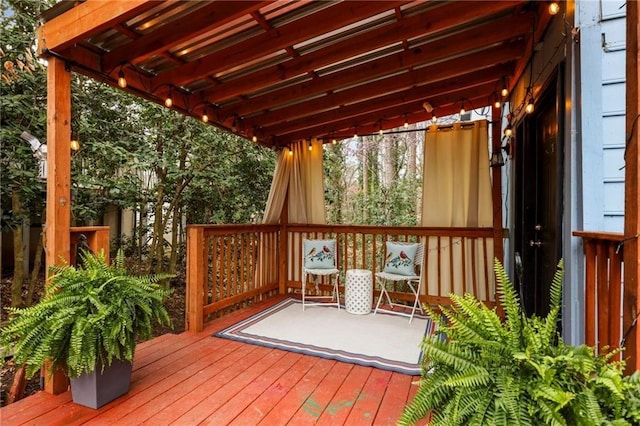 view of wooden deck