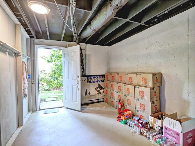 view of basement