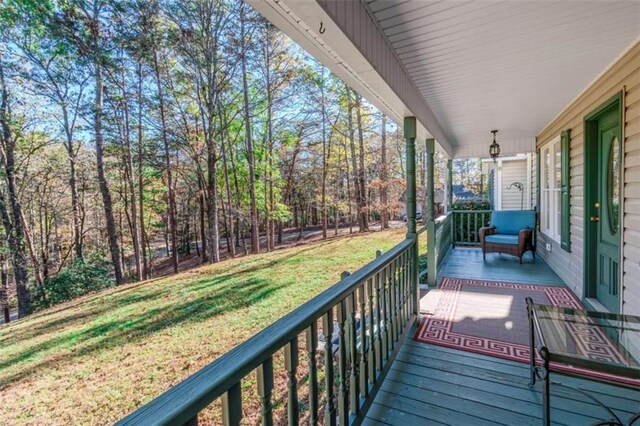 balcony with covered porch