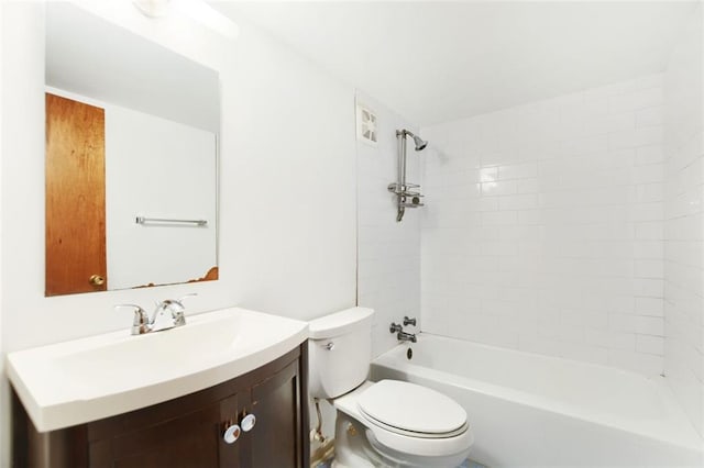 3861 Foxford Dr, Atlanta, GA 30340 - bathroom with toilet, vanity, and bathing tub / shower combination
