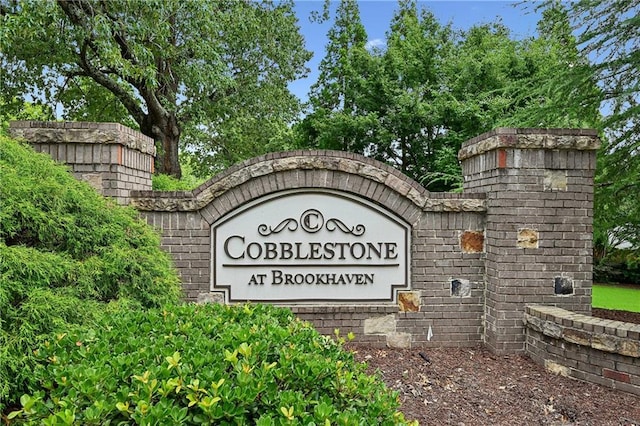 view of community sign