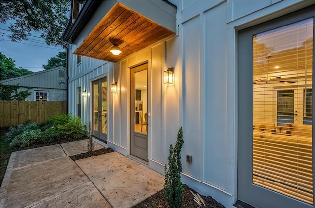 2809 Glenwood Ave SE, Atlanta, GA 30317 - entrance to property featuring a patio and board and batten siding