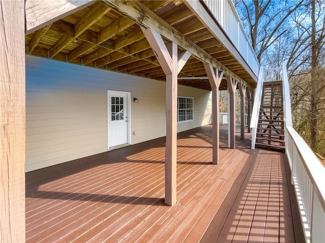 deck with stairway