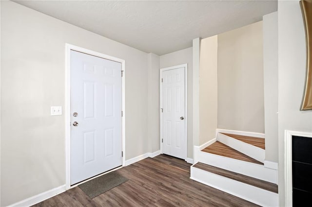 200 High Creek Dr, Roswell, GA 30076 - entryway featuring wood finished floors, baseboards, and stairs