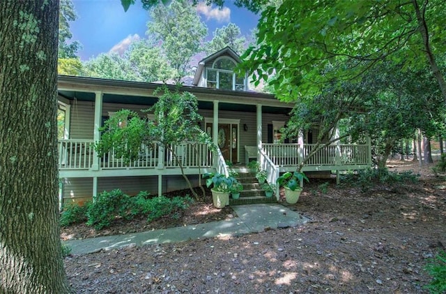 view of front of house with a porch