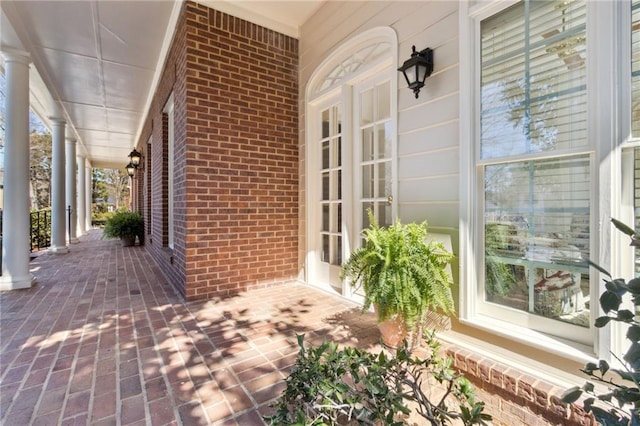 view of patio / terrace with a porch