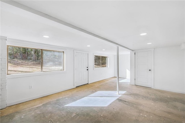 interior space featuring a wealth of natural light