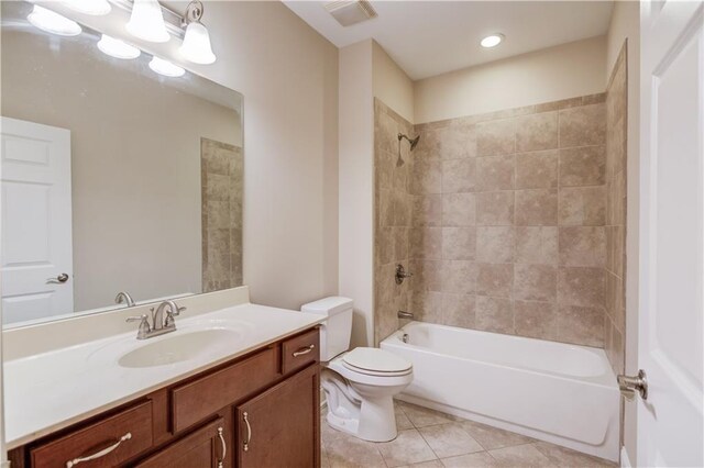4321 Lanier Ridge Walk Unit 1704, Cumming, GA 30041 - full bath featuring tile patterned flooring, toilet, vanity, and shower / tub combination