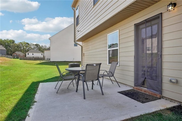 view of patio featuring outdoor dining space