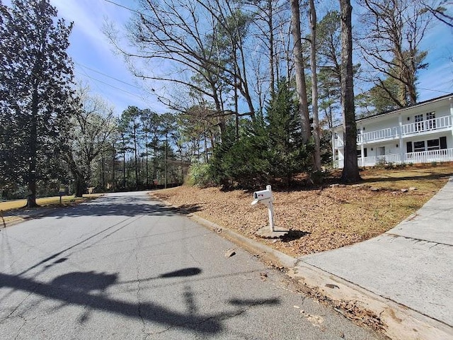 view of street with curbs