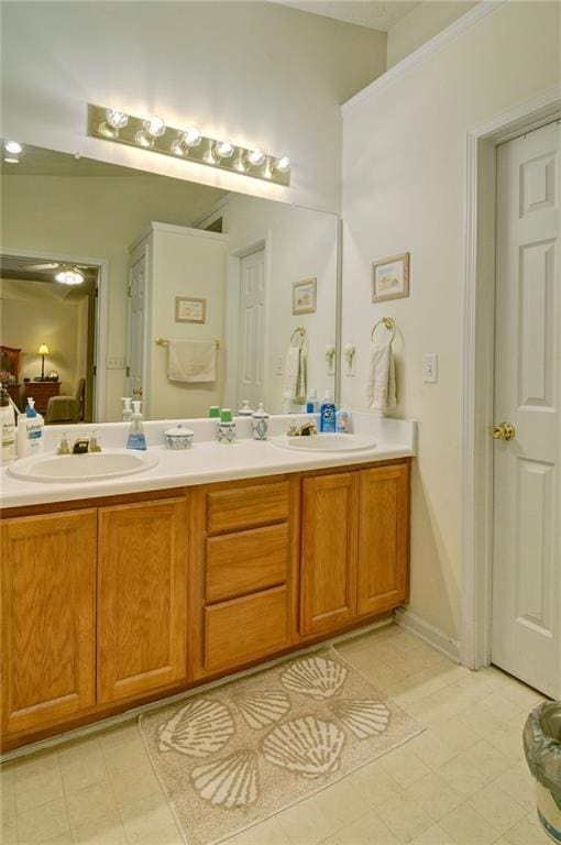 809 Longbranch Ln, Douglasville, GA 30134 - bathroom featuring double vanity and tile patterned floors