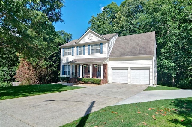 809 Longbranch Ln, Douglasville, GA 30134 - view of front of home featuring driveway, a garage, and a front yard