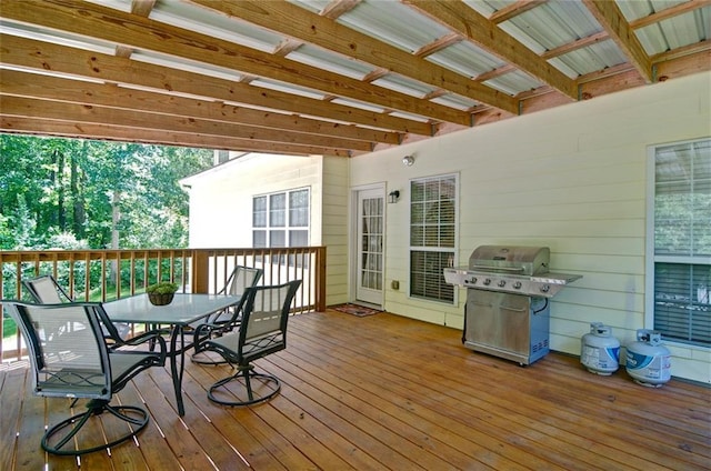 809 Longbranch Ln, Douglasville, GA 30134 - deck with area for grilling and outdoor dining area