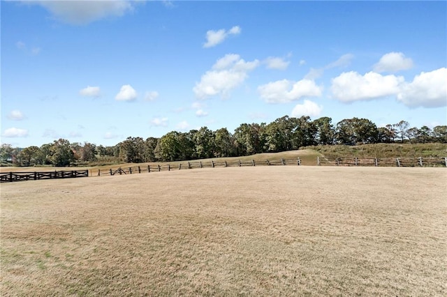 view of yard featuring a rural view