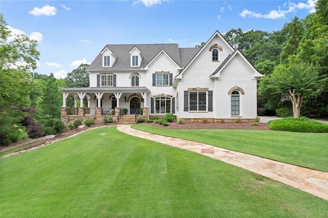15910 Meadow King Way, Milton, GA 30004 - view of front of home featuring a porch and a front lawn