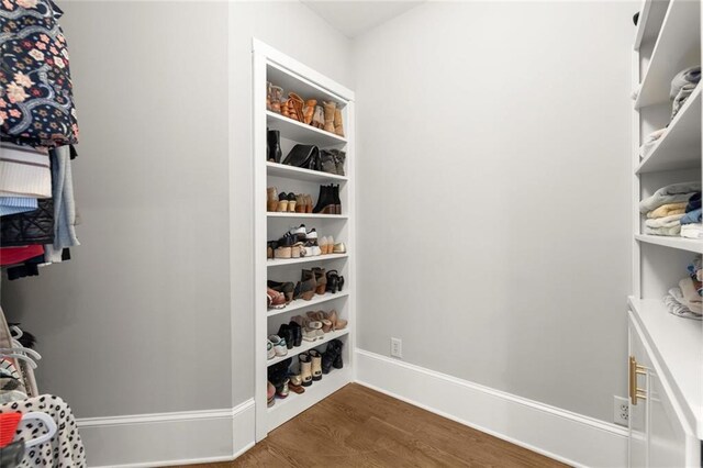 15910 Meadow King Way, Milton, GA 30004 - walk in closet featuring dark wood-style flooring