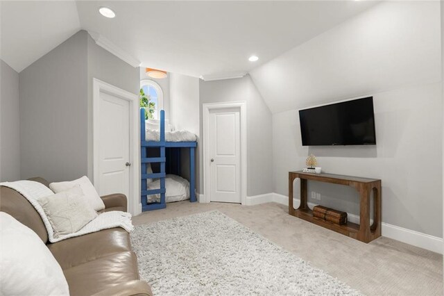 15910 Meadow King Way, Milton, GA 30004 - carpeted living area with vaulted ceiling and recessed lighting