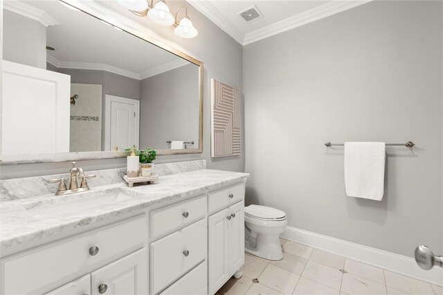 15910 Meadow King Way, Milton, GA 30004 - bathroom with vanity and crown molding