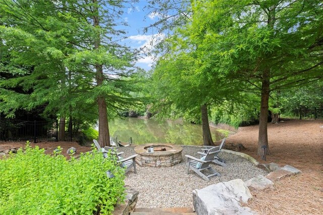 15910 Meadow King Way, Milton, GA 30004 - view of yard featuring an outdoor fire pit