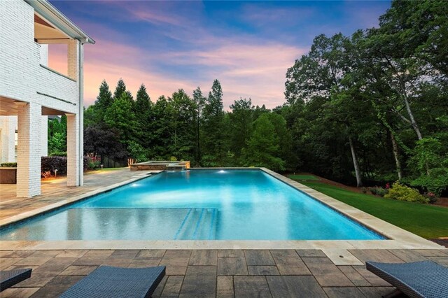 15910 Meadow King Way, Milton, GA 30004 - view of pool featuring a patio area and a pool with connected hot tub
