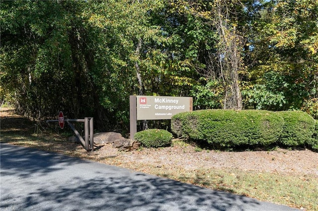 view of community sign
