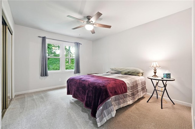 1438 Salem Dr, Alpharetta, GA 30009 - bedroom with carpet, ceiling fan, and a closet