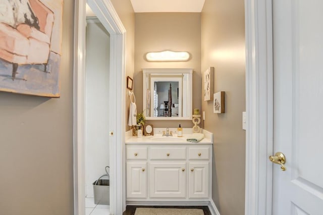 bathroom with vanity