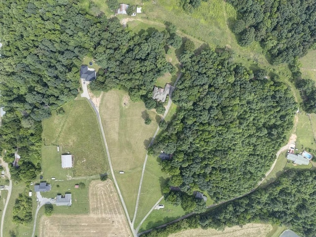 bird's eye view featuring a rural view