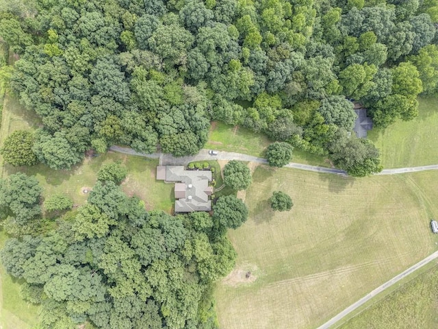 drone / aerial view with a rural view