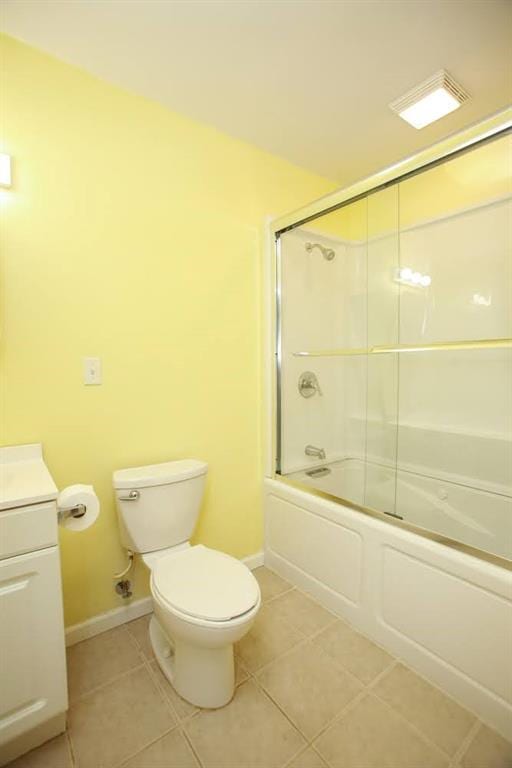 full bathroom featuring tile patterned floors, baseboards, and vanity