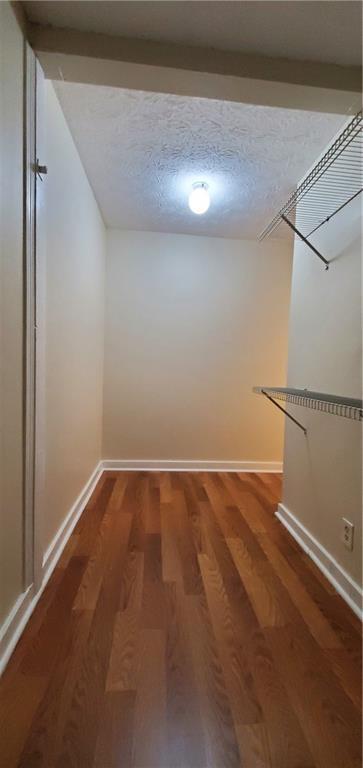 spacious closet with wood finished floors