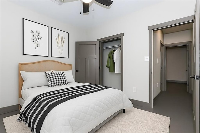 221 Dragonfly Cv, Toccoa, GA 30577 - bedroom featuring a closet and ceiling fan