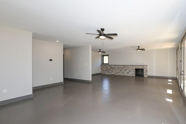 unfurnished bedroom featuring a closet and ceiling fan