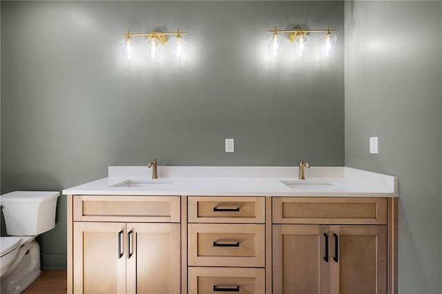 554 Mcdaniel Station Rd SW, Calhoun, GA 30701 - full bathroom with toilet and double vanity